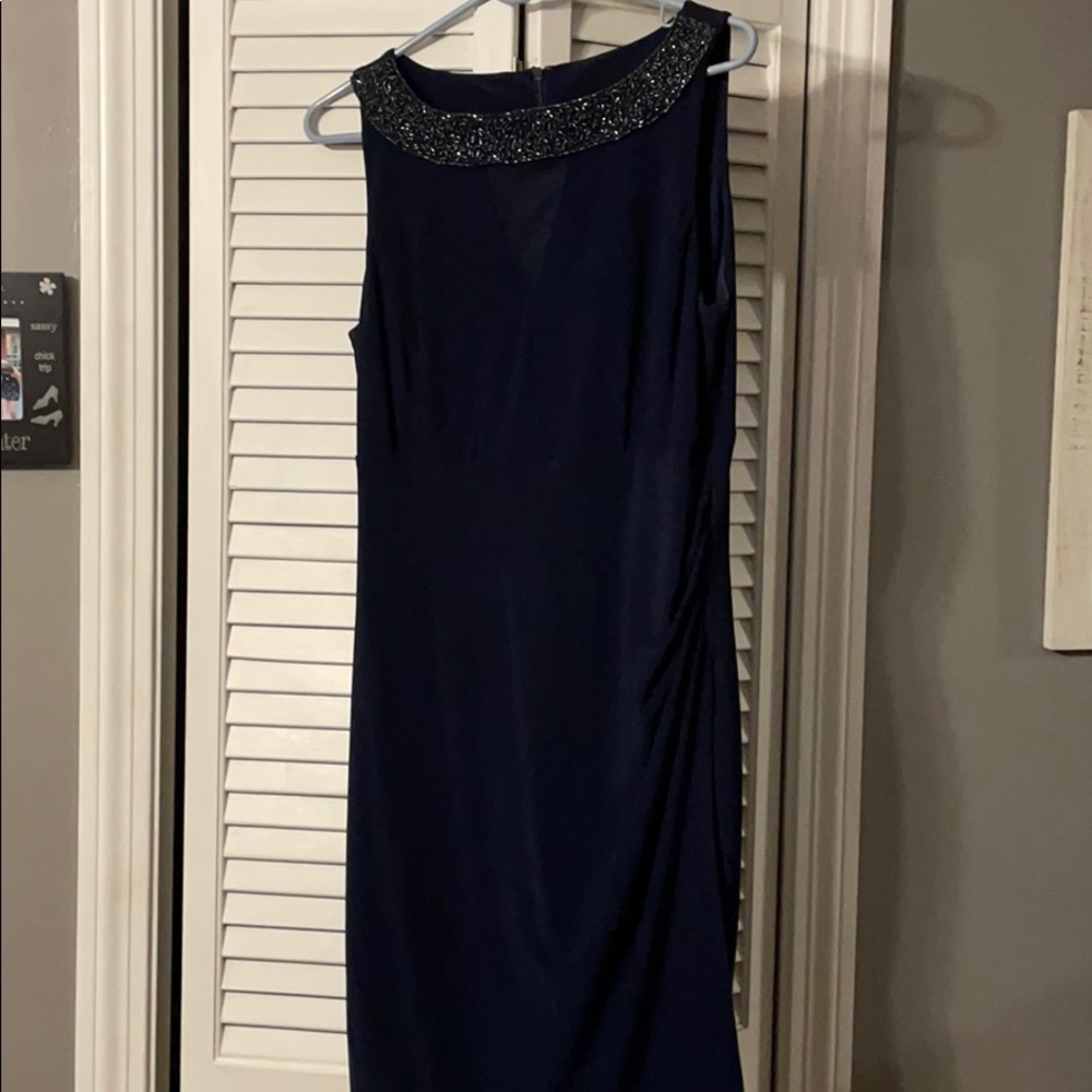 Midnight blue cocktail dress